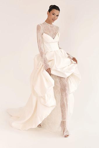 Белое короткое свадебное платье #8654