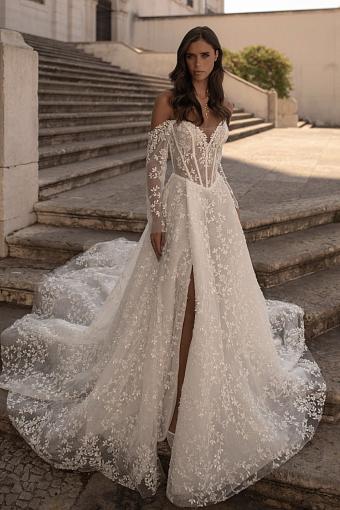 Свадебное платье пышное и блестящее #8722