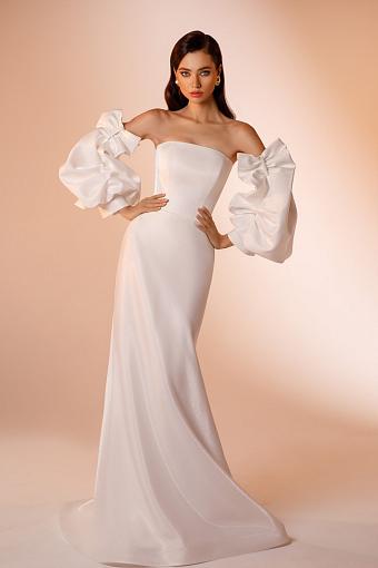 Атласное свадебное платье #5191